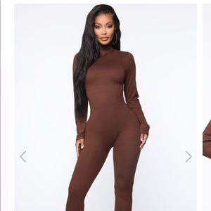 Brown fashion nova jumpsuit